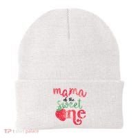 Cute Strawberry Mama Of The Sweet One Beanie thumb 0