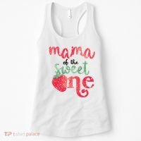 Cute Strawberry Mama Of The Sweet One Women's Tank Top thumb 0