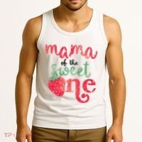Cute Strawberry Mama Of The Sweet One Tank Top thumb 3