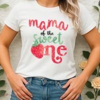 Cute Strawberry Mama Of The Sweet One Women's T-Shirt thumb 2