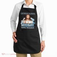 Catholic School Made Me A Girl Kisser Jesus Christian Quote Apron thumb 2