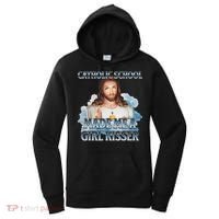 Catholic School Made Me A Girl Kisser Jesus Christian Quote Women's Hoodie thumb 0