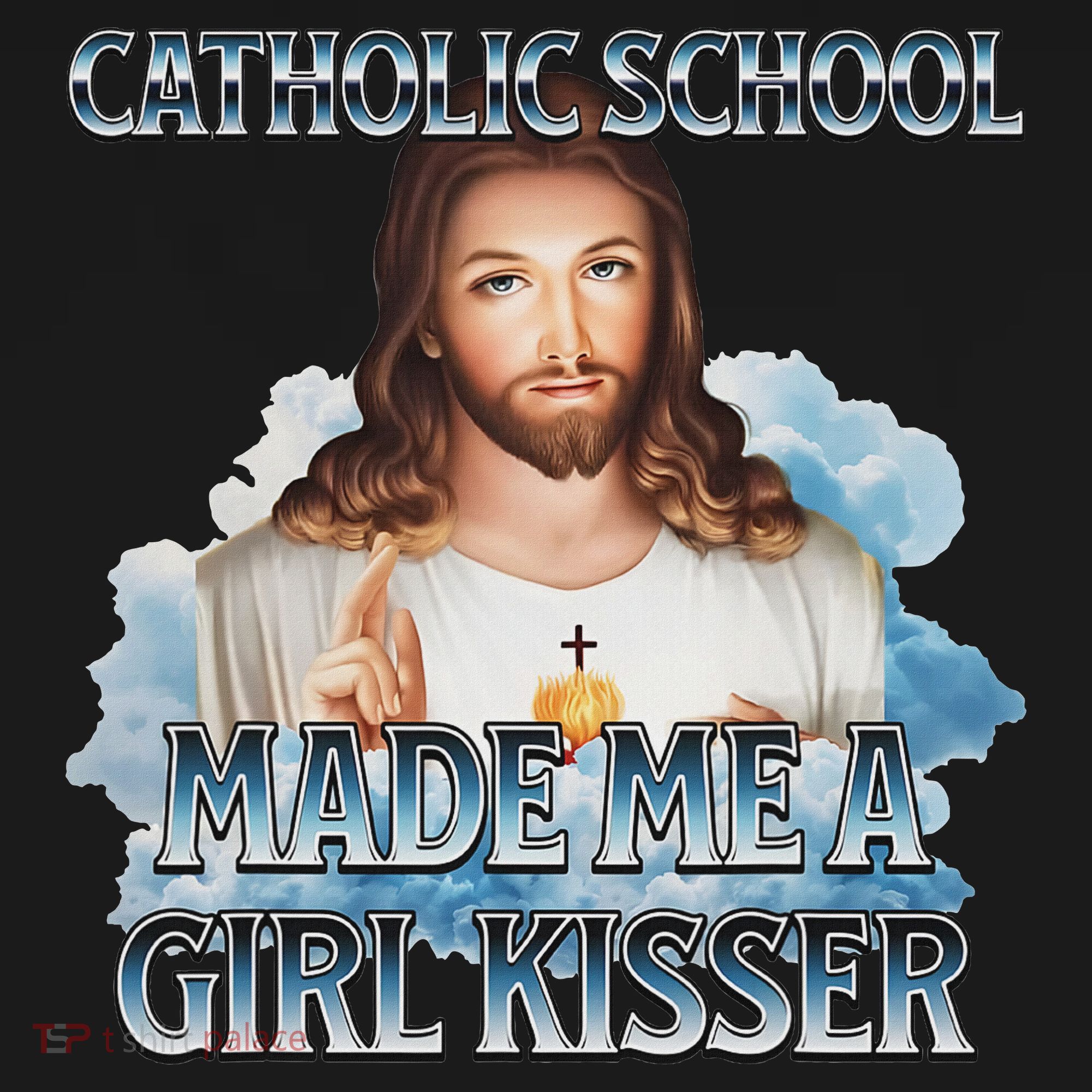Catholic School Made Me A Girl Kisser Jesus Christian Quote Ornament