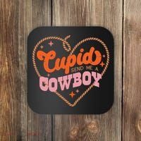 Cupid Sends Me A Cowboy Valentine's Day Coaster thumb 0