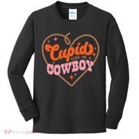 Cupid Sends Me A Cowboy Valentine's Day Kids Long Sleeve Shirt thumb 0