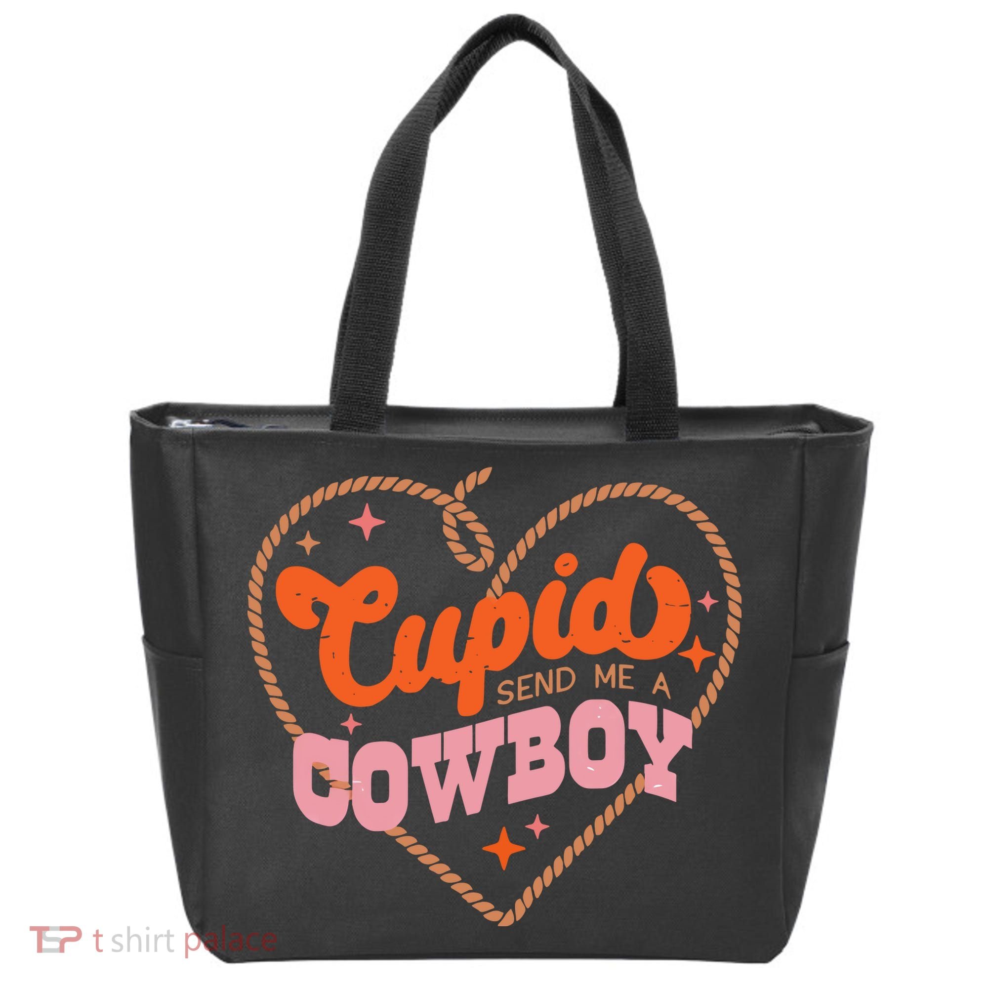 Cupid Sends Me A Cowboy Valentine's Day Tote Bag