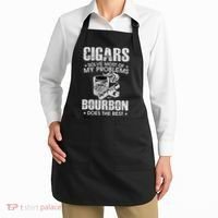 Cigars Solve Most Of My Problems Bourbon Does The Rest Apron thumb 2