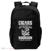 Cigars Solve Most Of My Problems Bourbon Does The Rest Backpack thumb 0