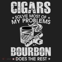 Cigars Solve Most Of My Problems Bourbon Does The Rest Tumbler thumb 3