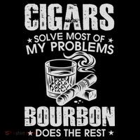 Cigars Solve Most Of My Problems Bourbon Does The Rest Mousepad thumb 1