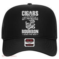 Cigars Solve Most Of My Problems Bourbon Does The Rest Hat thumb 0