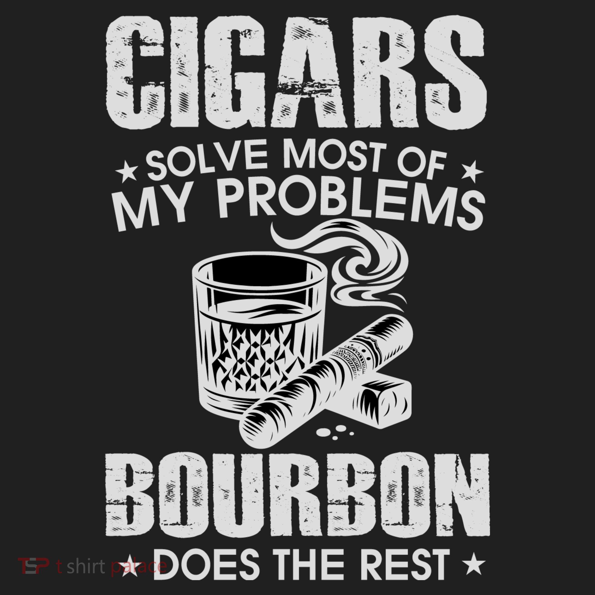 Cigars Solve Most Of My Problems Bourbon Does The Rest Golf Towel