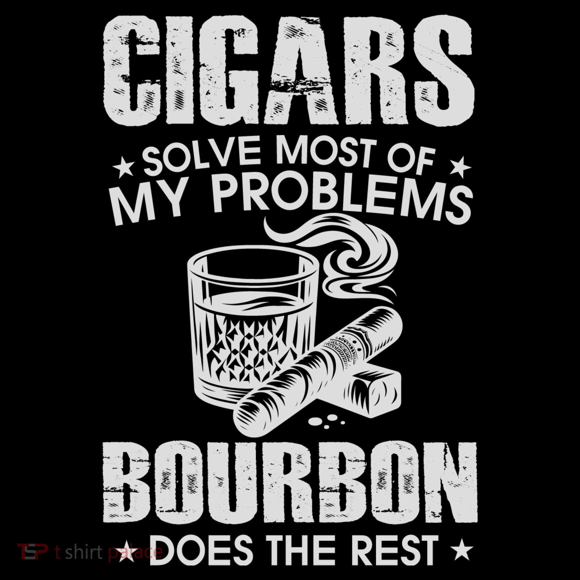 Cigars Solve Most Of My Problems Bourbon Does The Rest Tote Bag