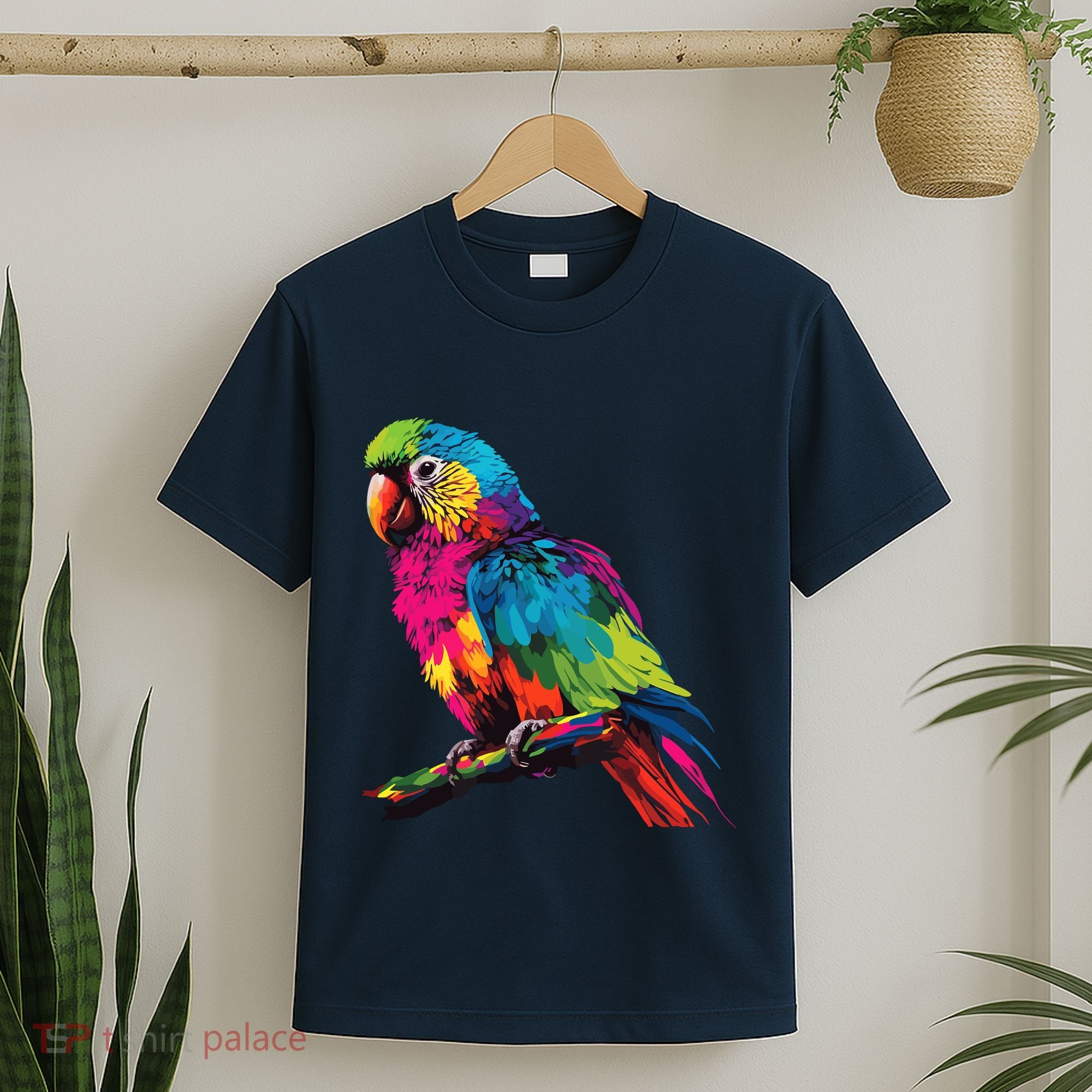 Colorful Scarlet Macaw Parrot Bird For Lover Birdwatching T-Shirt