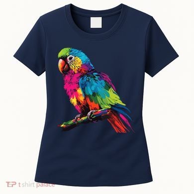 Colorful Scarlet Macaw Parrot Bird For Lover Birdwatching Women's T-Shirt