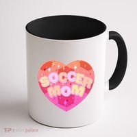 Cute Soccer Mom Soccer Ball Heart Coffee Mug thumb 1