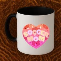 Cute Soccer Mom Soccer Ball Heart Coffee Mug thumb 2