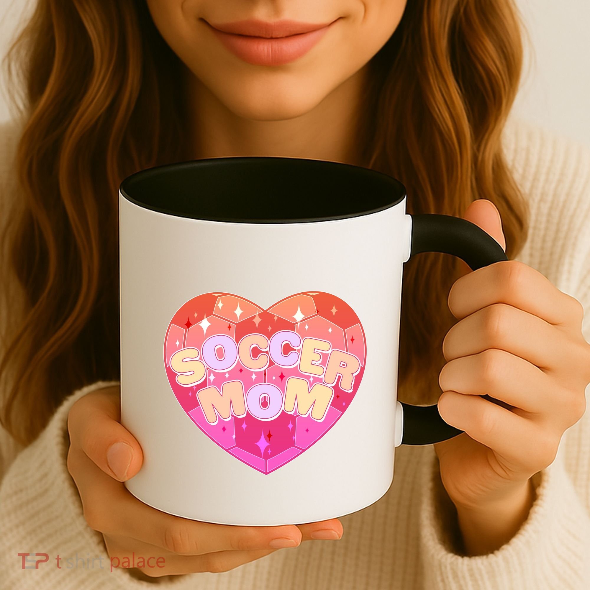 Cute Soccer Mom Soccer Ball Heart Coffee Mug