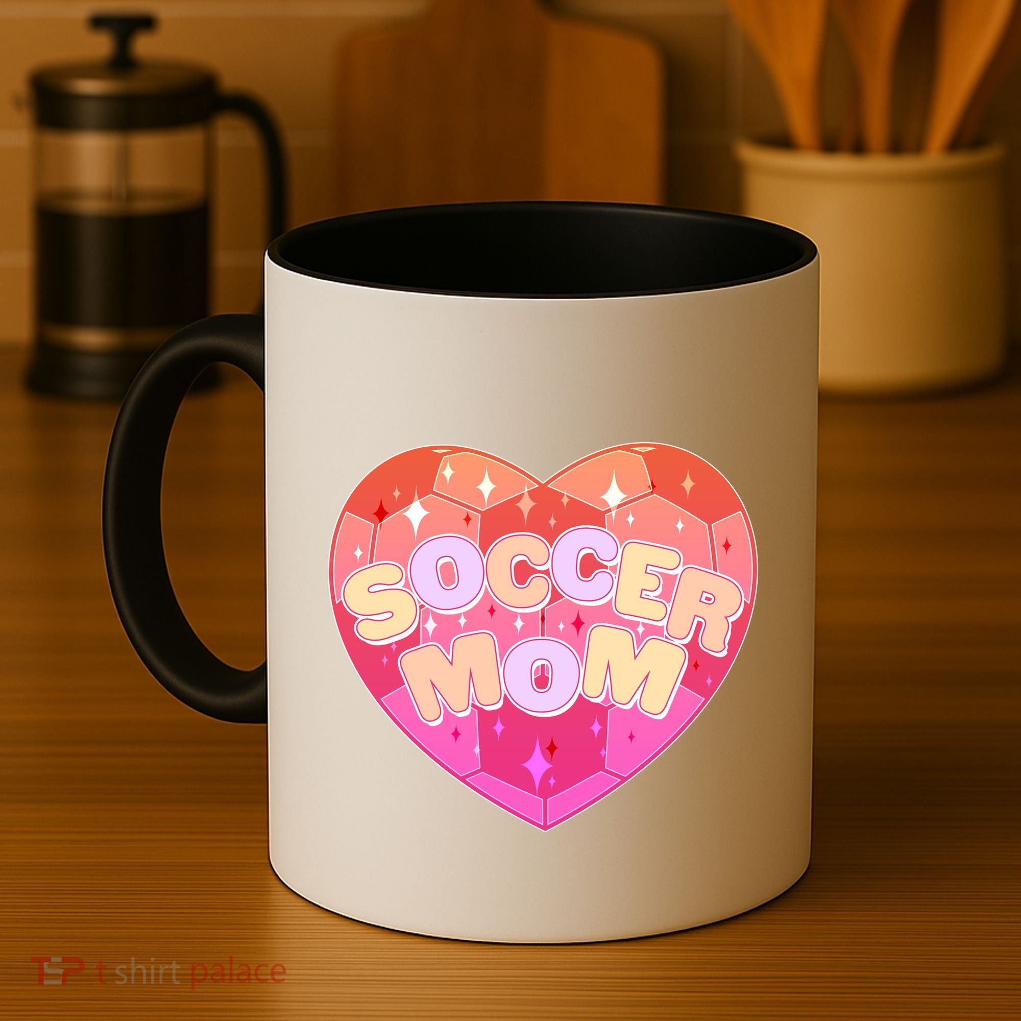 Cute Soccer Mom Soccer Ball Heart Coffee Mug