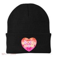 Cute Soccer Mom Soccer Ball Heart Beanie thumb 0