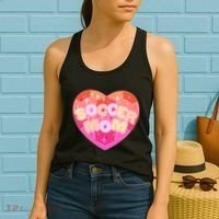 Cute Soccer Mom Soccer Ball Heart Women's Tank Top thumb 2
