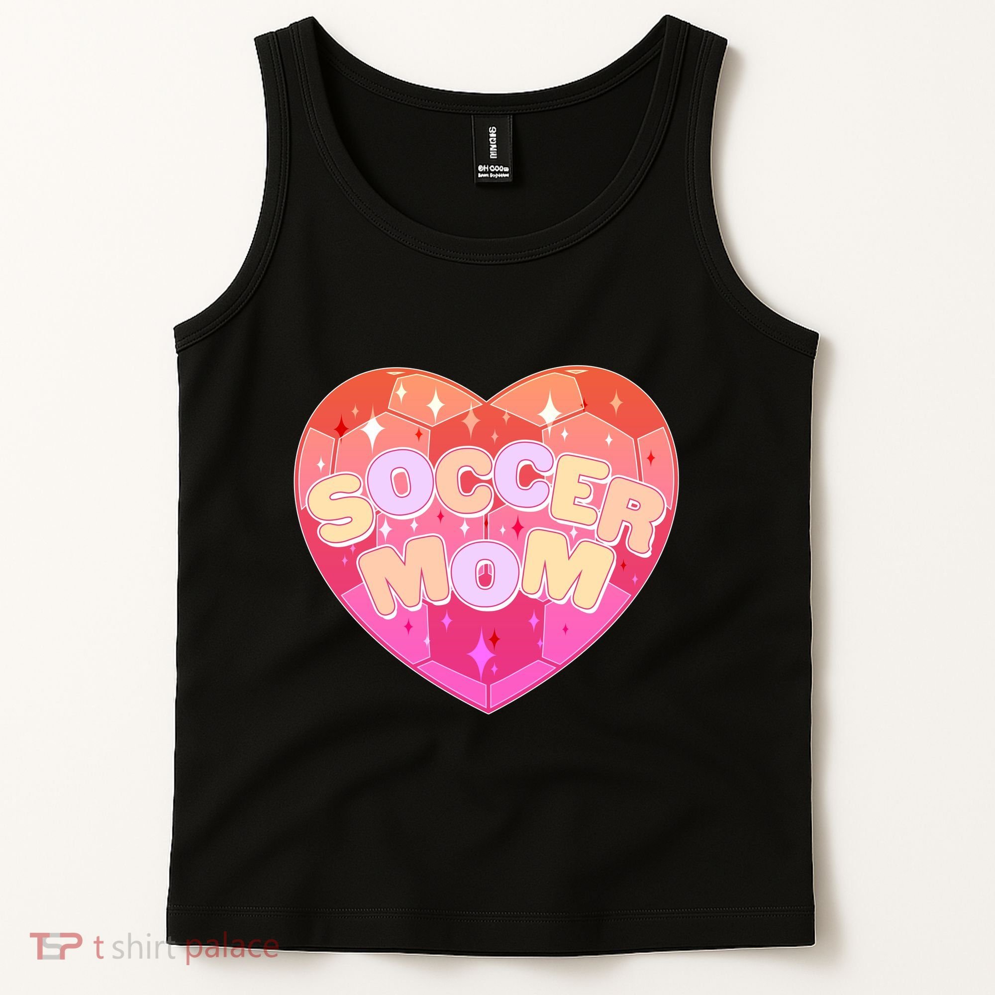 Cute Soccer Mom Soccer Ball Heart Tank Top