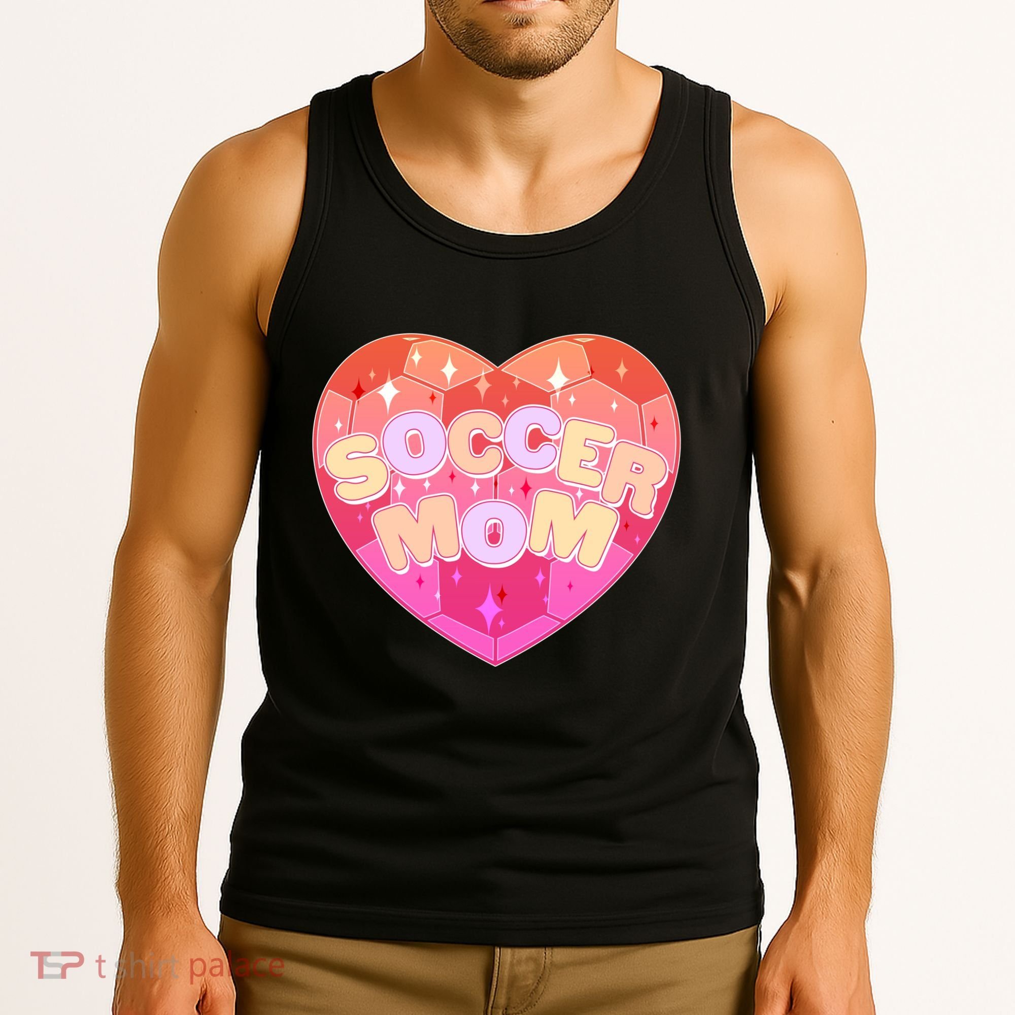 Cute Soccer Mom Soccer Ball Heart Tank Top