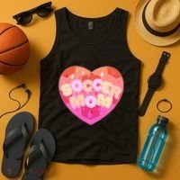 Cute Soccer Mom Soccer Ball Heart Tank Top thumb 4