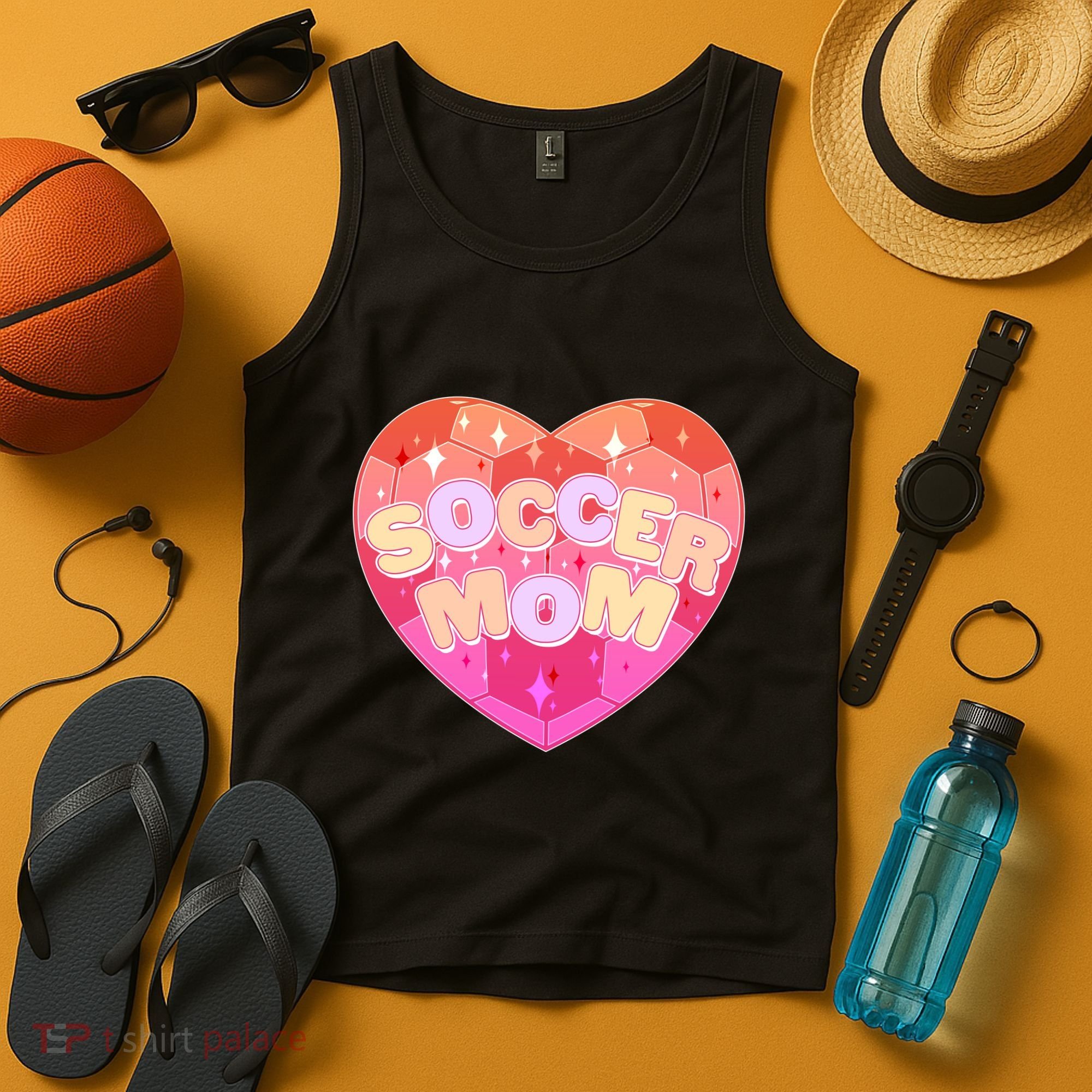 Cute Soccer Mom Soccer Ball Heart Tank Top