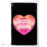 Cute Soccer Mom Soccer Ball Heart Golf Towel thumb 0