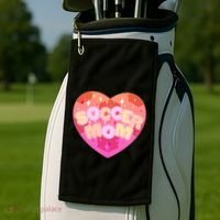 Cute Soccer Mom Soccer Ball Heart Golf Towel thumb 2