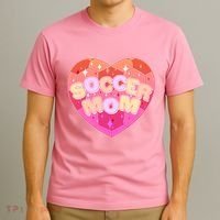 Cute Soccer Mom Soccer Ball Heart T-Shirt thumb 3