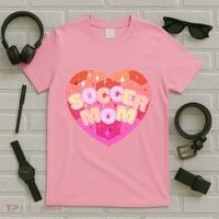 Cute Soccer Mom Soccer Ball Heart T-Shirt thumb 5