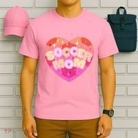 Cute Soccer Mom Soccer Ball Heart T-Shirt thumb 6