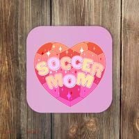 Cute Soccer Mom Soccer Ball Heart Coaster thumb 0