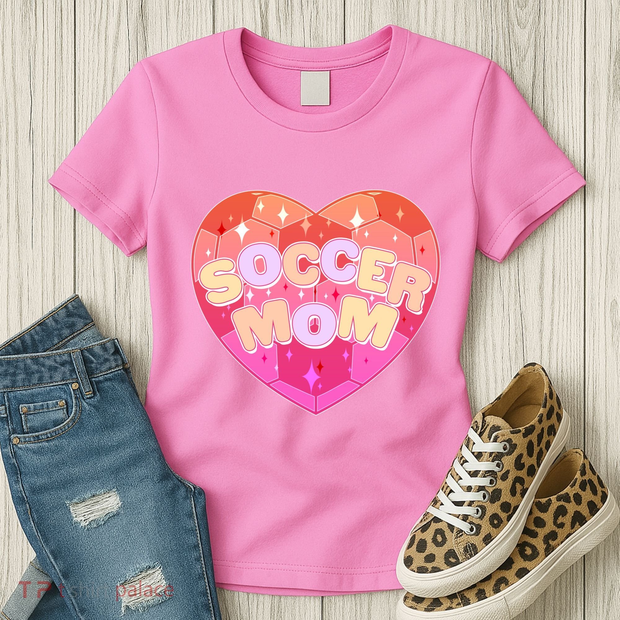 Cute Soccer Mom Soccer Ball Heart Women's T-Shirt