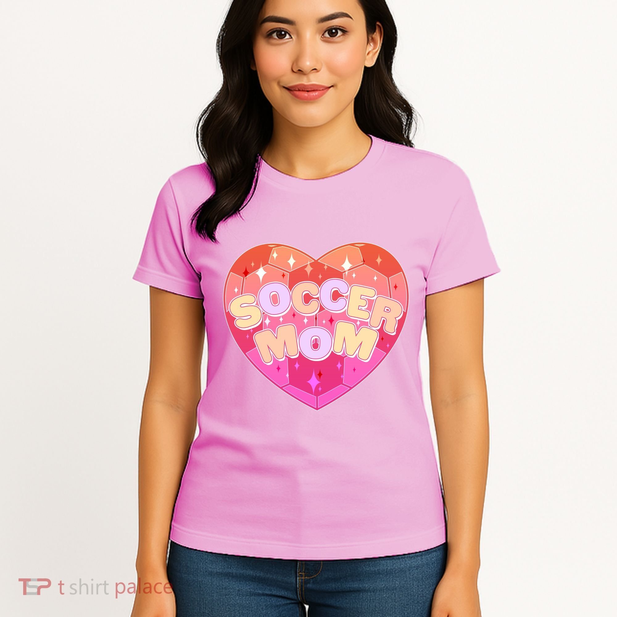 Cute Soccer Mom Soccer Ball Heart Women's T-Shirt