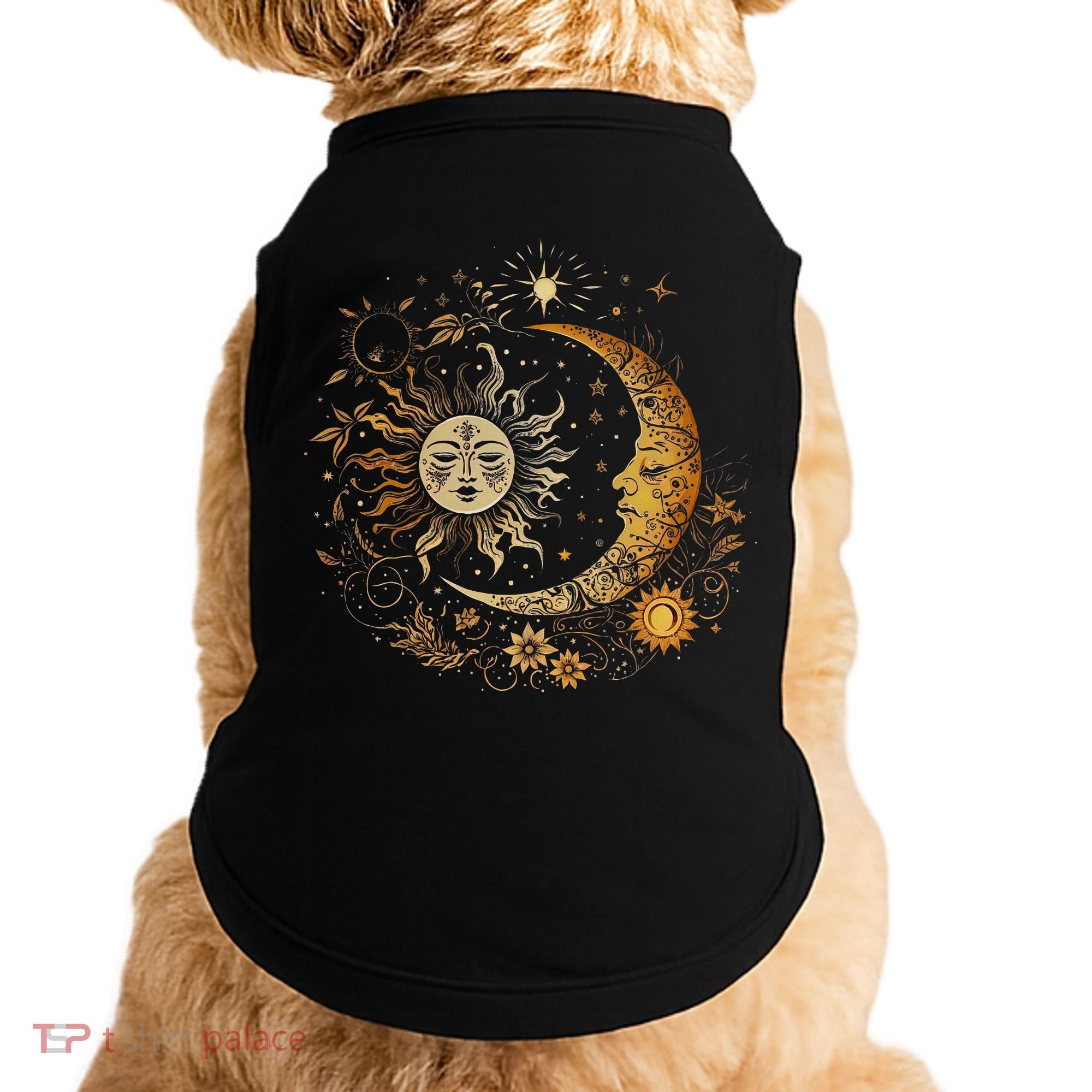 Celestial Sun Moon Flower Astrology Moon Phases Doggie Tank