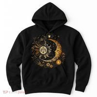 Celestial Sun Moon Flower Astrology Moon Phases Hoodie thumb 0