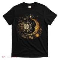 Celestial Sun Moon Flower Astrology Moon Phases T-Shirt thumb 0