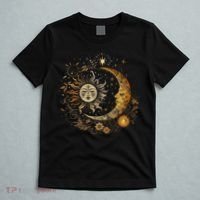 Celestial Sun Moon Flower Astrology Moon Phases T-Shirt thumb 5