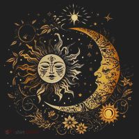 Celestial Sun Moon Flower Astrology Moon Phases Tumbler thumb 3