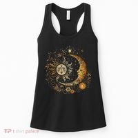 Celestial Sun Moon Flower Astrology Moon Phases Women's Tank Top thumb 0