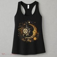 Celestial Sun Moon Flower Astrology Moon Phases Women's Tank Top thumb 3