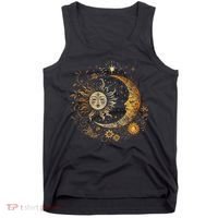 Celestial Sun Moon Flower Astrology Moon Phases Tank Top thumb 0