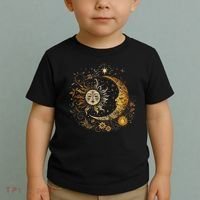Celestial Sun Moon Flower Astrology Moon Phases Toddler T-Shirt thumb 2
