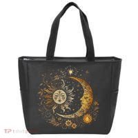 Celestial Sun Moon Flower Astrology Moon Phases Tote Bag thumb 0