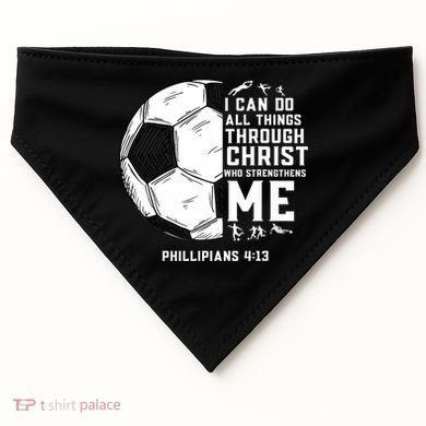 Christian Soccer Men Boys Religious USA-Made Doggie Bandana