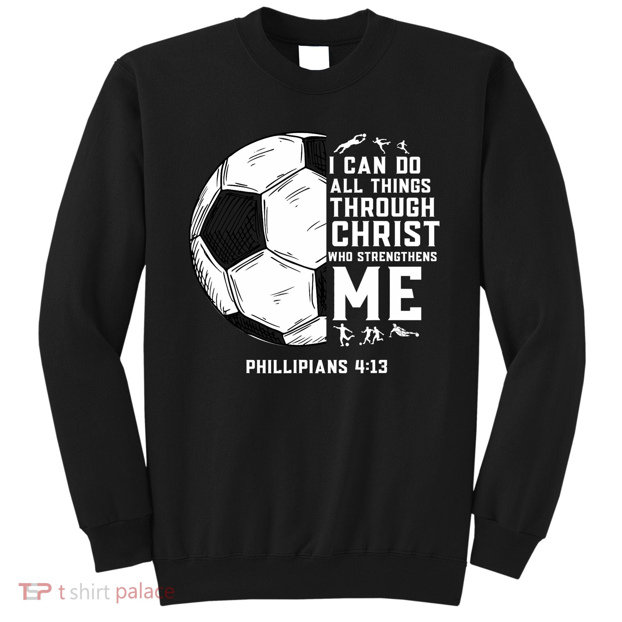 Christian Soccer Men Boys Religious Sweatshirt