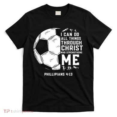 Christian Soccer Men Boys Religious T-Shirt